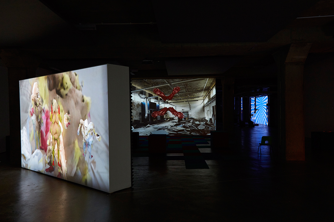 3 screens at Block 336 show.jpg